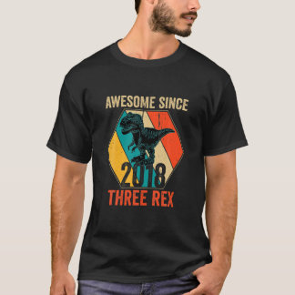 3つのレックスの3番目の誕生日新学期2021第三D Tシャツ