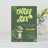 3つのレックス子供の誕生日 招待状 (スタンド正面)