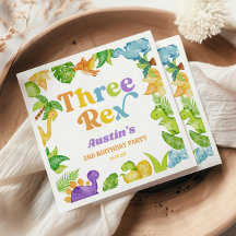 3つのレックス恐竜の第3の誕生日パーティー