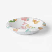 3つのレックス恐竜の第3の誕生日パーティー ペーパーボウル (傾斜あり)