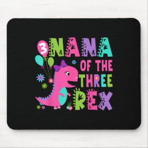 3つのレックス恐竜のTレックスのNana マウスパッド