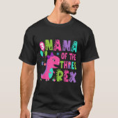 3つのレックス恐竜のTレックスのNana Tシャツ (正面)