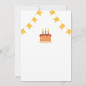 3つのレックス恐竜ケーキバルーン3番目の誕生日パーティー 招待状 (裏面)