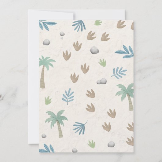 3つのレックス恐竜3rd誕生日招待状 招待状 (裏面)