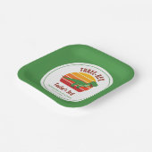 3つのレックス男女兼用恐竜おもしろい3番目の誕生日 ペーパープレート (傾斜あり)