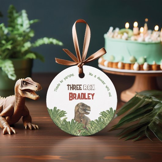 3つのレックス誕生日水彩 フェイバータグ