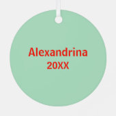 3つのレトロクリスマスツリー メタルオーナメント (裏面)