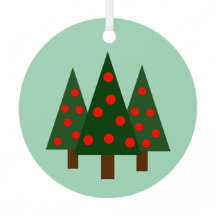 3つのレトロクリスマスツリー