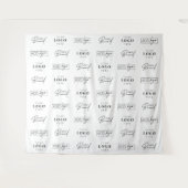 3つのロゴ ステップ＆リピート ビジネス イベント スポンサー タペストリー (正面(横))