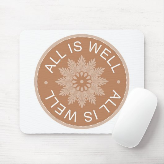 3つのワードの引用文の~Allは健康な~Inspirationalです マウスパッド (マウス)