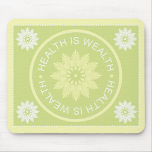 3つのワードの引用文の~HealthはWealth~です マウスパッド