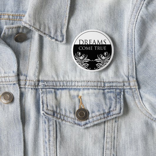 3つのワードの引用文夢は本当ボタンを来ます 缶バッジ (インサイチュ)