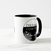 3つのワードの引用文夢は本当感動的なマグを来ます マグカップ (正面右)