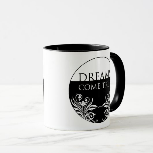 3つのワードの引用文夢は本当感動的なマグを来ます マグカップ (正面右)