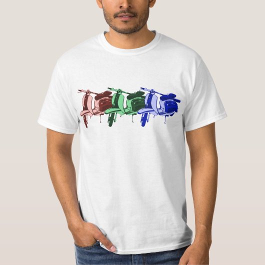 3つのヴィンテージの六十年代のスクーター Tシャツ (正面)