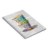 3つのヴィンテージカップのスタック ノートブック (右側)