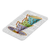 3つのヴィンテージカップのスタック マグネット (左側)