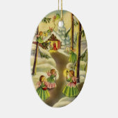 3つのヴィンテージクリスマスエンジェル セラミックオーナメント (右)