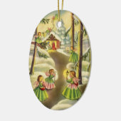 3つのヴィンテージクリスマスエンジェル セラミックオーナメント (左)