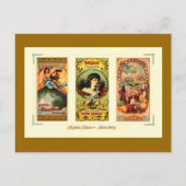 3つのヴィンテージシガーラベルバージニア ポストカード (正面)