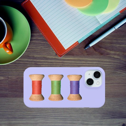 3つのヴィンテージ木製スプール Case-Mate iPhoneケース