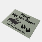 3つの乳製ヤギあなたのフードを拭く色を選択 ドアマット (アングル)