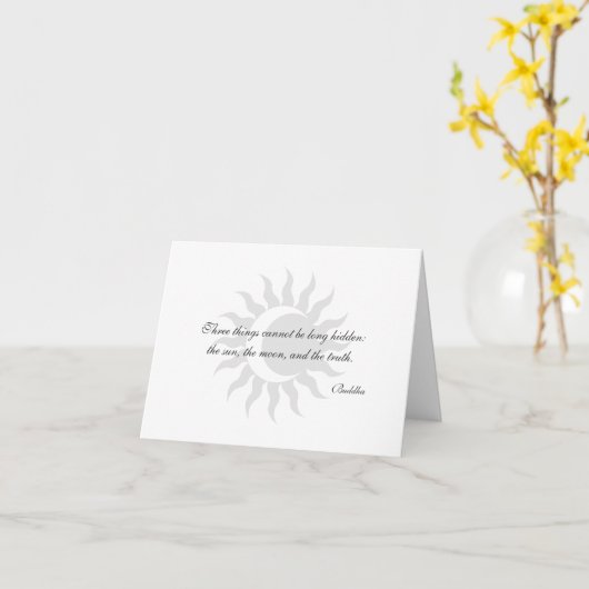 3つの事は仏の長い隠された引用文である場合もありません カード (黄色い花)