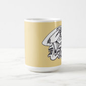 3つの側面のインクスケッチ コーヒーマグカップ (中央)