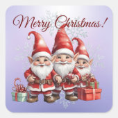 3つの兄弟三人の格言 – メリークリスマス! スクエアシール (正面)