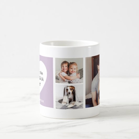 3つの写真と1つのハート |ナ最高のナ・エバー コーヒーマグカップ (中央)