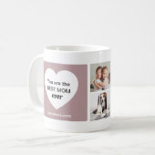 3つの写真と1つのハート |マ最高のマ・エバー コーヒーマグカップ (正面左)