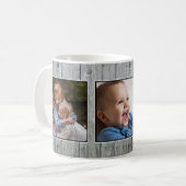 3つの写真のコラージュ木 コーヒーマグカップ (正面左)