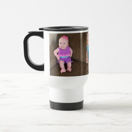 3つの写真のパーソナライズなタンブラーか陶磁器のマグ トラベルマグ (左)