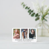 3つの写真のモダンなカメラマン白いR 名刺 (スタンド正面)