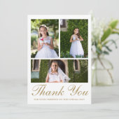 3つの写真の緑の最初の聖餐式 サンキューカード (スタンド正面)