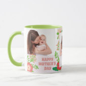 3つの写真の花の母の日のコーヒー・マグ マグカップ (左)