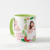 3つの写真の花の母の日のコーヒー・マグ マグカップ (正面左)