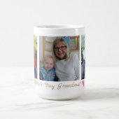 3つの写真を持つ幸せな母の日の祖母 コーヒーマグカップ (中央)