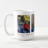 3つの写真を持つ幸せな母の日の祖母 コーヒーマグカップ (左)