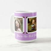 3つの写真テンプレート最高のおばあちゃん コーヒーマグカップ (正面左)