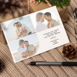 3つの写真ハーフアーチクリスマスクリスマスシンプルの休日 シーズンカード