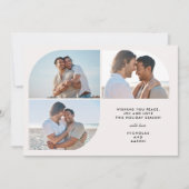 3つの写真ハーフアーチクリスマスクリスマスシンプルの休日 シーズンカード (正面)