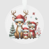 3つの初めてのクリスマス家族Keepsake写真 オーナメント (裏面)