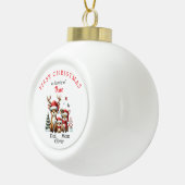 3つの初めてのクリスマス家族Keepsake写真 セラミックボールオーナメント (右)