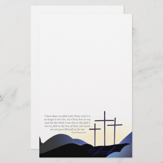 3つの十字が固定 便箋