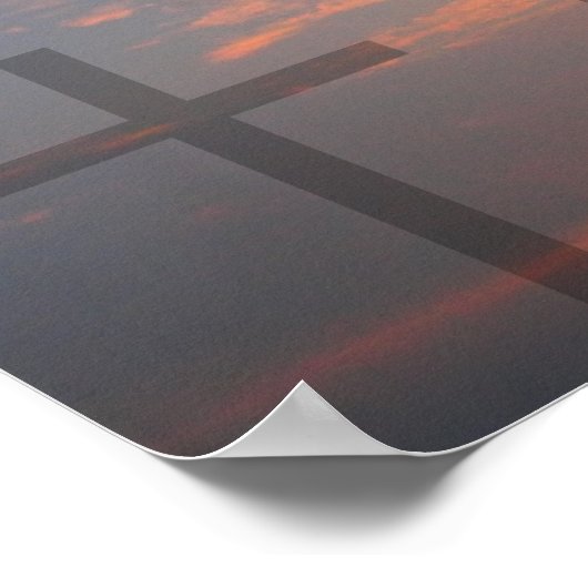 3つの十字と日の出 ポスター (角)