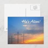 3つの十字と日の出 ポストカード (正面/裏面)