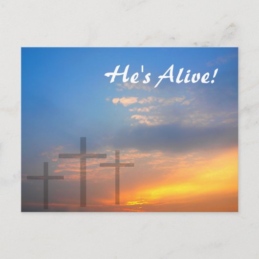 3つの十字と日の出 ポストカード (正面)