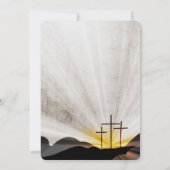 3つの十字の宗教結婚式招待状 招待状 (裏面)