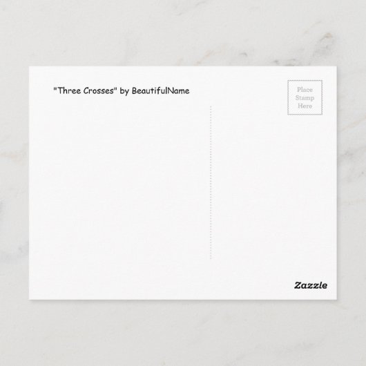 3つの十字グロー ポストカード (裏面)